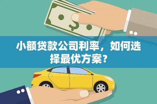 三星小额贷款公司利率，如何选择最优方案？