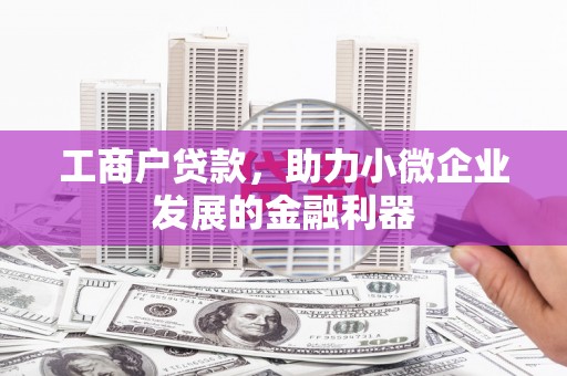 三星工商户贷款，助力小微企业发展的金融利器