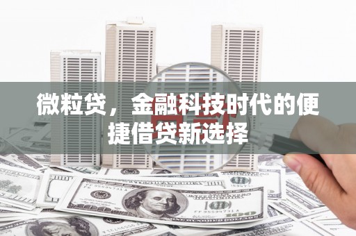 三星微粒贷，金融科技时代的便捷借贷新选择